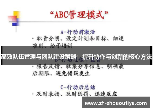 高效队伍管理与团队建设策略：提升协作与创新的核心方法